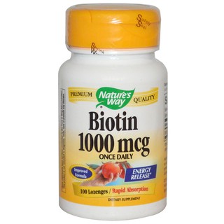 Natures Way, Biotin, 1000 mcg, 100 Lozenges