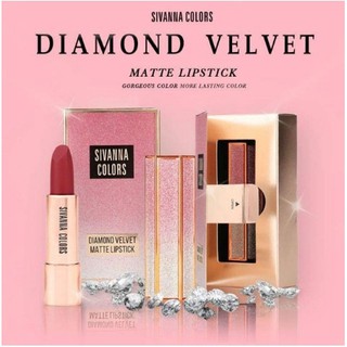 ลิปสติก Sivanna เวลเวท DIAMOND VELVET matte lipstick HF6019