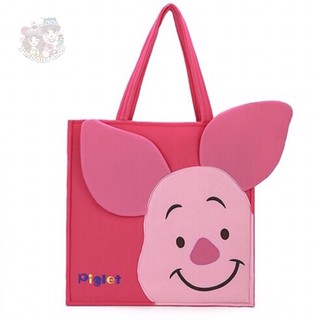 กระเป๋าช้อปปิ้งพิกเล็ท Piglet Think Happy ลิขสิทธิ์แท้ 14”