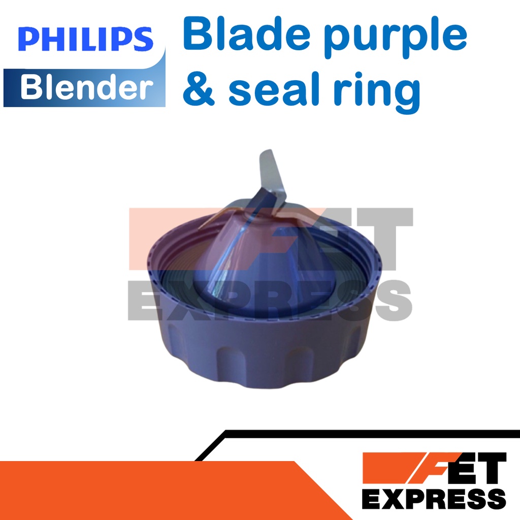Blade assy purple &amp; seal ring ใบมีดโถปั่นน้ำอะไหล่แท้สำหรับเครื่องปั่น PHILIPS รุ่น HR2221 (300005069372,300005143621)