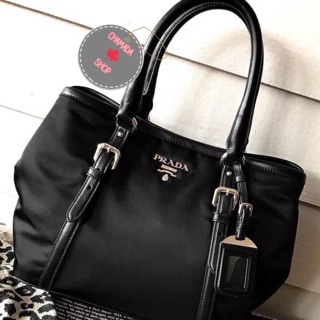 🍃PRADA BN1841 TESSUTO SOFT CALF HANDBAG NERO