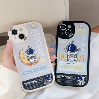 เคส OPPO A38 4G A58 A98 5G A78 A17 A77s A57 A76 A96 A77 5G A53 A95 A74 5G A16 A93 A33 A16k A94 A54 เคส A52 A92 A72 A15s A15 A31 A91 A5 A9 2020 A12 A5s A7 F9 A16e A83 ปลอกนุ่มนักบินอวกาศ น่ารัก