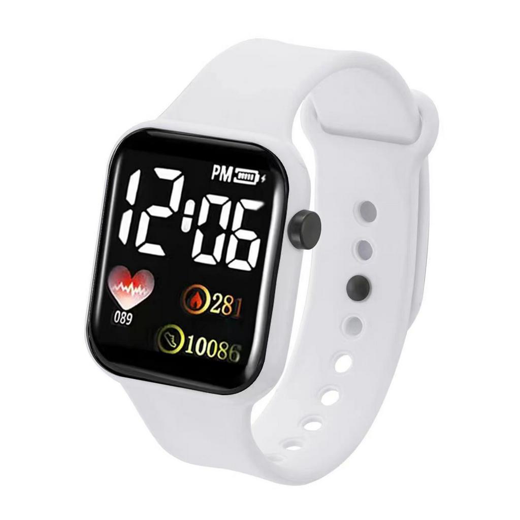 นาฬิกา LED สไตล์มินิมอลเกาหลี จอแสดงผลดิจิตอลบางเฉียบ แฟชั่น Unisex Timepiece