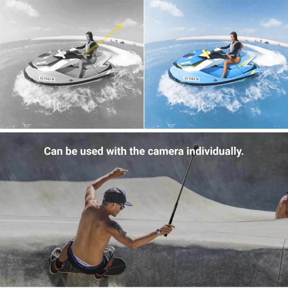 Insta360 1.2m Invisible Selfie Stick for Insta360 GO2 / ONE X2 / ONE R / ONR X 2021