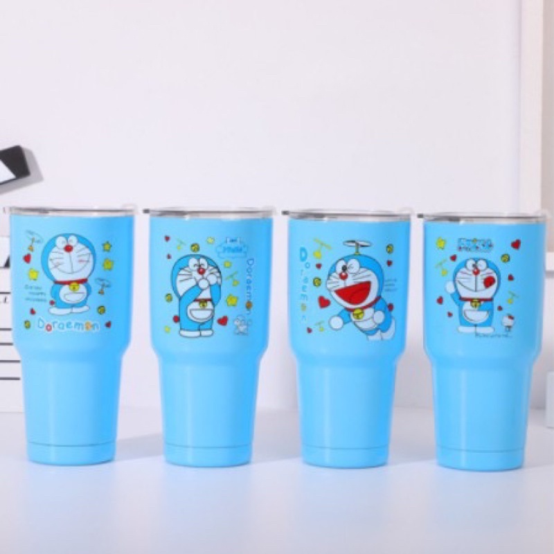 แก้วน้ำ 30 OZ. เก็บความเย็นและร้อนได้ มีลายโดเรม่อน คิตตี้ Yeti Doraemon/Hello Kitty พร้อมส่ง