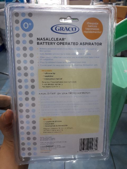 เครื่องดูดน้ำมูก Graco Nasal Clear นำเข้าจาก USA,Graco NasalClear Nasal Aspirator, Battery Operated | Shopee Thailand