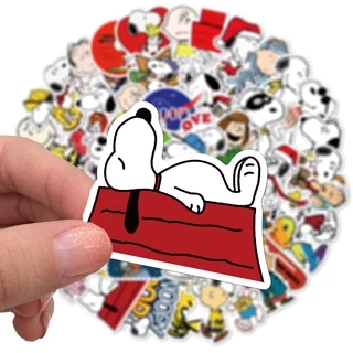 💥พร้อมส่ง💥Snoopy สนูปี้ PEANUTS sticker สติกเกอร์กันน้ำรูปแบบที่แตกต่างกัน 50ชิ้น