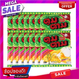 ตูมตาม ข้าวโพดอบกรอบ รสคอร์นสวีทมิลค์ 23 กรัม x 12 ซอง Toomtam Corn Extruded Snack Sweet Corn Milk 23 g x 12 Bags