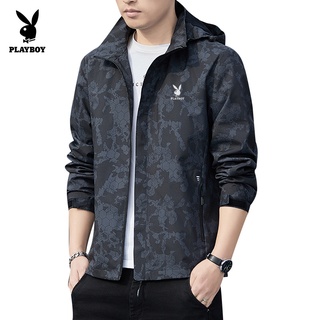 Playboy Autumn Outdoor Sweater Jacket Removable Hat Waterproof Windproof Mountaineering Jacket