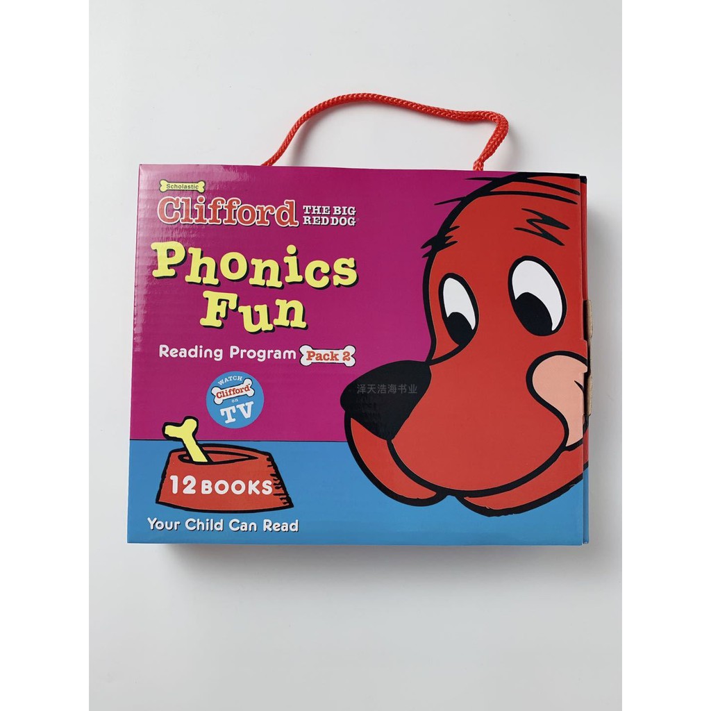 (ใช้โค้ดรับcoinคืน10%ได้) พร้อมส่ง *ลิขสิทธิ์แท้*  ชุดหนังสือ Clifford Fun Phonics Pack 1-6 จำนวน 72 Books Scholastic สแกน QR code เพื่อฝึกออกเสียงตาม