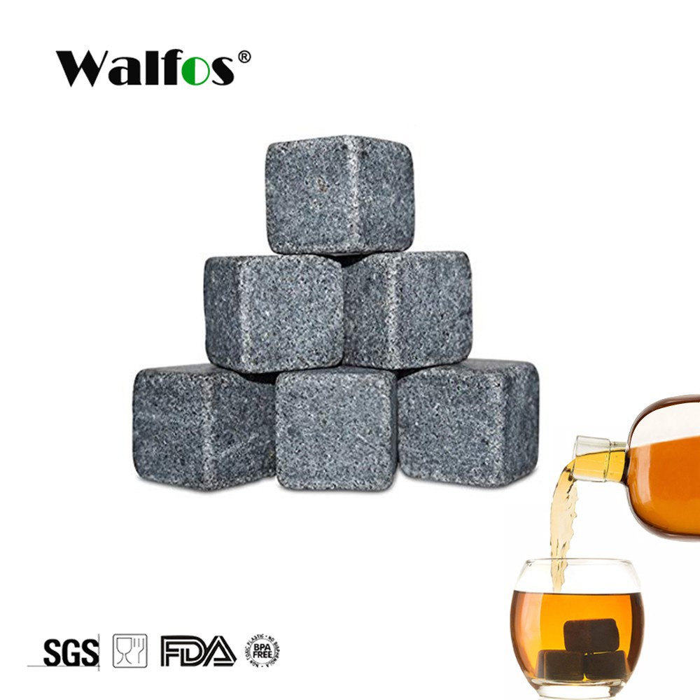 Walfos 6/9/12 ก้อนน้ําแข็งหินธรรมชาติสําหรับใส่วิสกี้