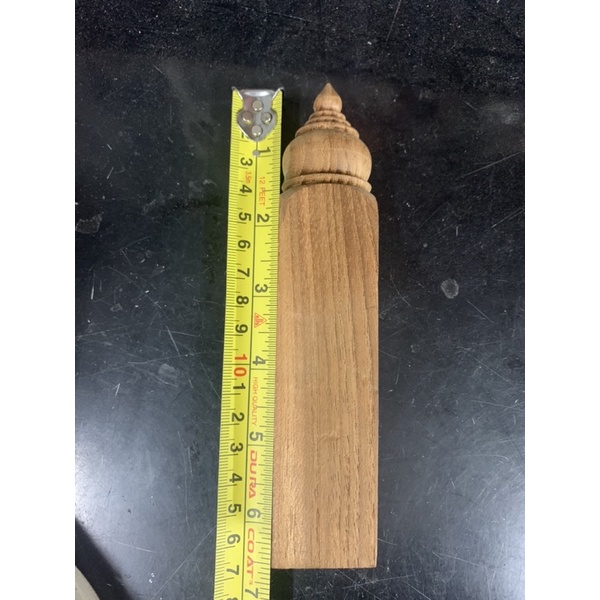 เสาร์ศาล เสาไม้สัก เสากลึงไม้  ขนาด1นิ้ว2หุนยาว6.5” อุปกรณ์ประดิษฐ์ diy
