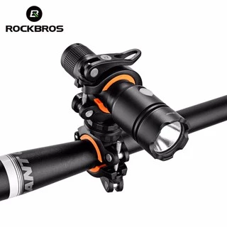 ROCKBROS ที่วางไฟฉาย หมุนได้ 360 องศา 4 สี สําหรับจักรยาน° ขาตั้งไฟฉาย หมุนได้ สําหรับจักรยาน