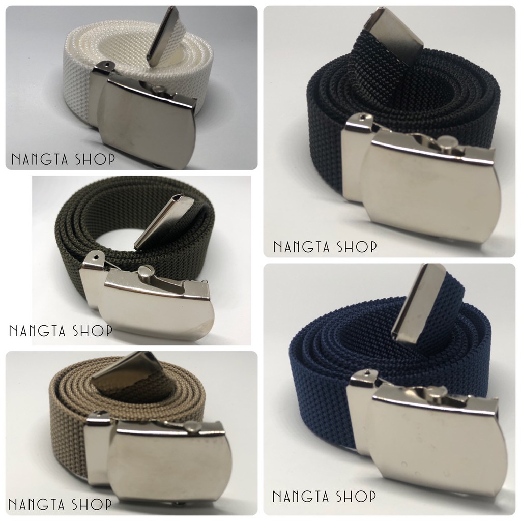 เข็มขัดถักในล่อน หัวเรียบ ยาว 36-52 นิ้ว  พร้อมส่ง