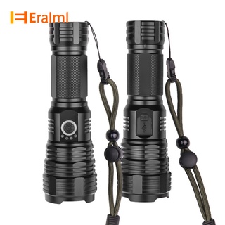 Eralml Xhp70 ไฟฉาย Led แบบชาร์จ Usb สามารถซูมได้เหมาะกับการพกพาตั้งแคมป์