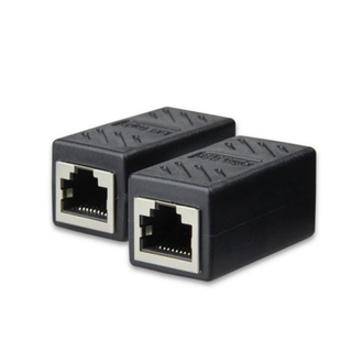 ข้อต่อ RJ45 หัวต่อ RJ45 ตัวเชื่อมสาย LAN 8P8C สีดำ