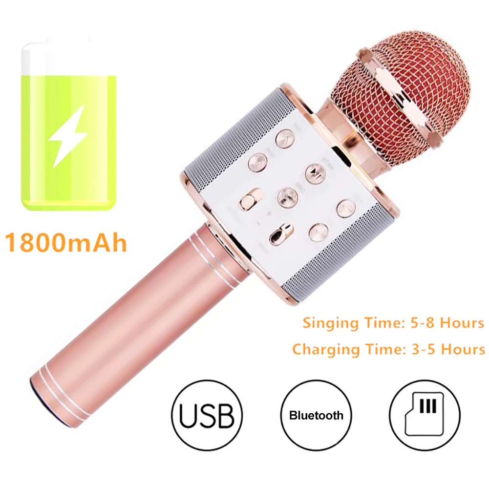 BWireless Bluetooth Karaoke KTV Music Singing Microphone Speaker Home