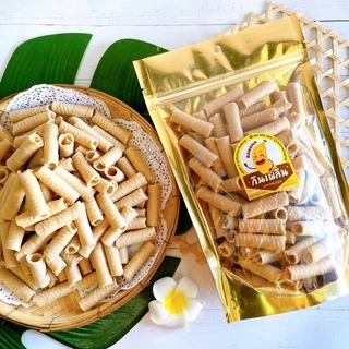 กินเพลิน✨120 กรัม ทองม้วนกะทิ ขนมทองม้วนกะทิ ขนมทองม้วนแม่มาลี