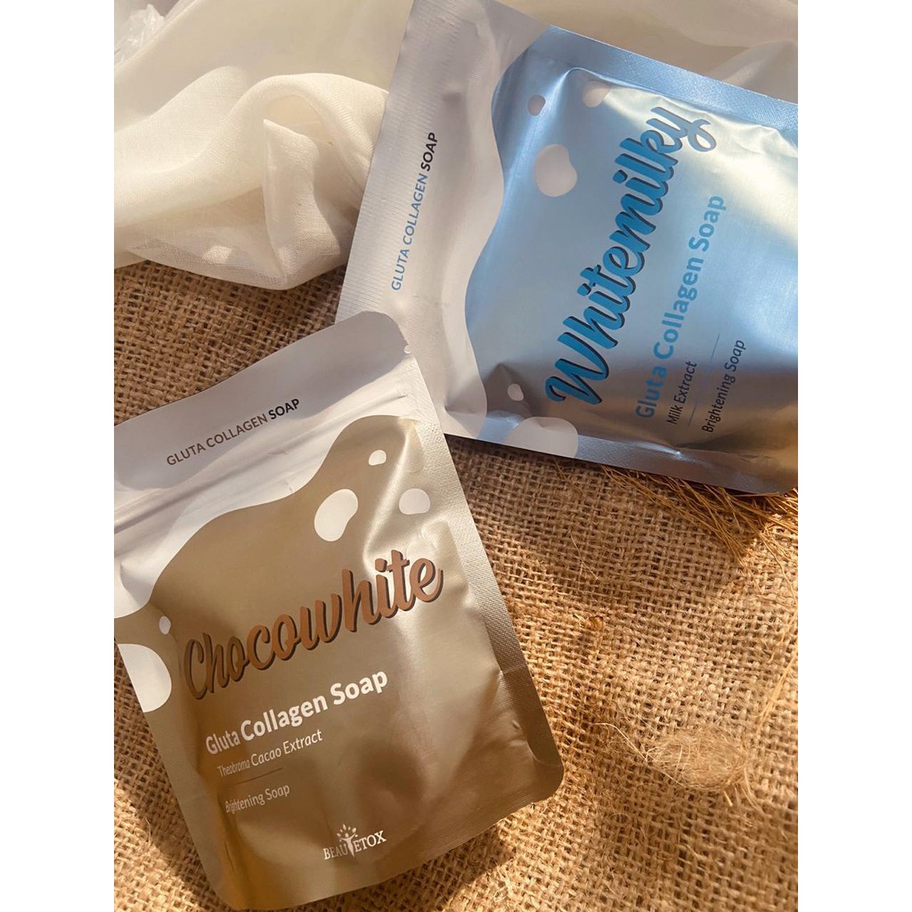 ซื้อ 1 ฟรี 1 หน้ากากอินทรีย์!!! Gluta คอลลาเจนสบู่ Ori Bpom 100%