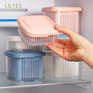 Lilyes กล่องพลาสติกใสสองชั้นสําหรับเก็บผักผลไม้หลากสี