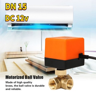 Docool Mo Dn15 G1/2 วาล์วทองเหลือง 3 ทางวาล์วไฟฟ้าสําหรับเครื่องปรับอากาศ Dc12V