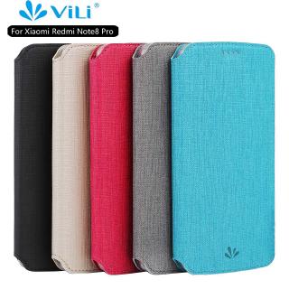 Vili Luxury PU Leather Casing Xiaomi Redmi Note 8 Pro Magnetic Flip Cover Redmi Note8 Fashion Simple Case Card Holder