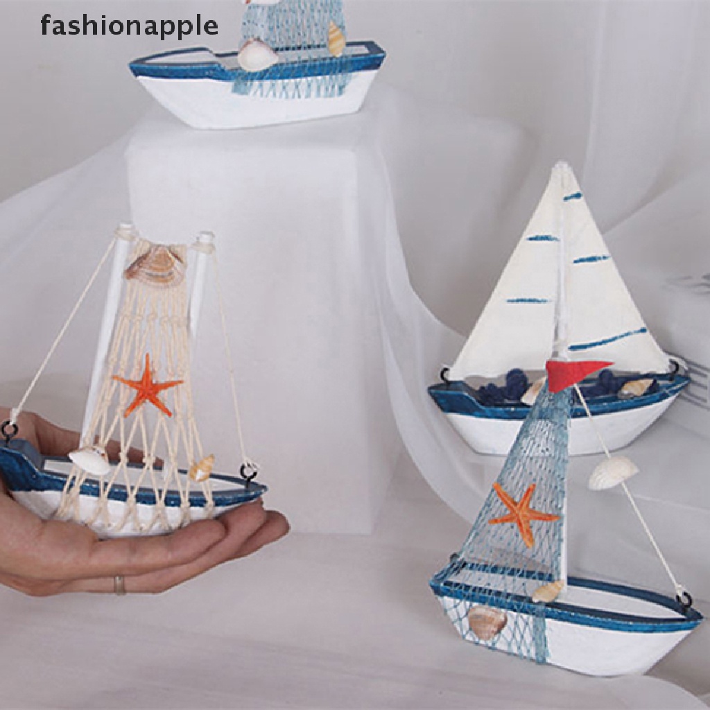 [fashionapple] โมเดลเรือใบน่ารัก ขนาดเล็ก สําหรับตกแต่งบ้าน 1 ชิ้น สินค้าใหม่