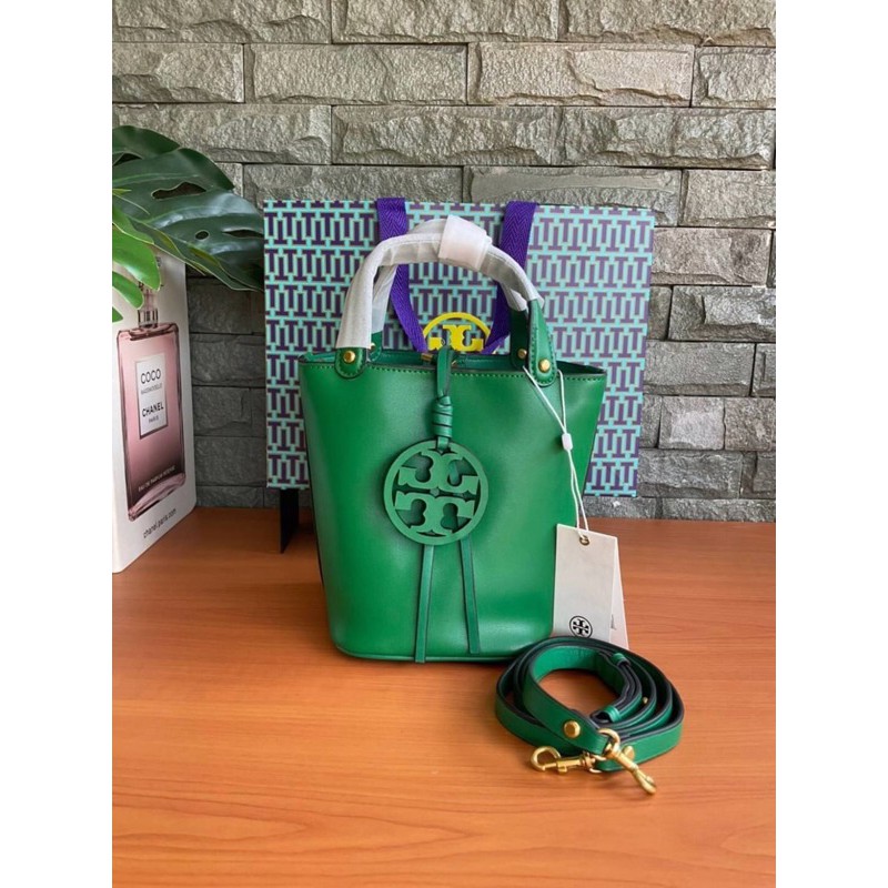 TORY BURCH LEATHER BUCKET BAG MILLER MINI BAG