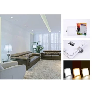 โคมไฟ panel Light Led (3in1) ทรงเหลี่ยม 3แสงโดยการกดสวิตช์3ครั้งได้3แสง EVE
