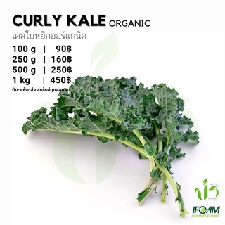 เคลใบหยิกออร์แกนิค Organic Curly Kale ปลูกธรรมชาติมาตรฐานออร์แกนิค IFOAM ผักสลัดผักสด เก็บ-แพ็ค-ส่ง เก็บใหม่ทุกออเดอร์