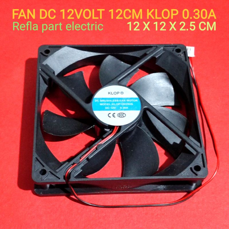 12VOLT DC FAN 12CM KLOP 0.30A 12V DC FAN