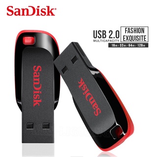 SanDisk Cruzer Blade USB 2.0 แฟลชไดรฟ์ 8GB / 16GB / 32 GB / 64GB / 128GB สีดำ