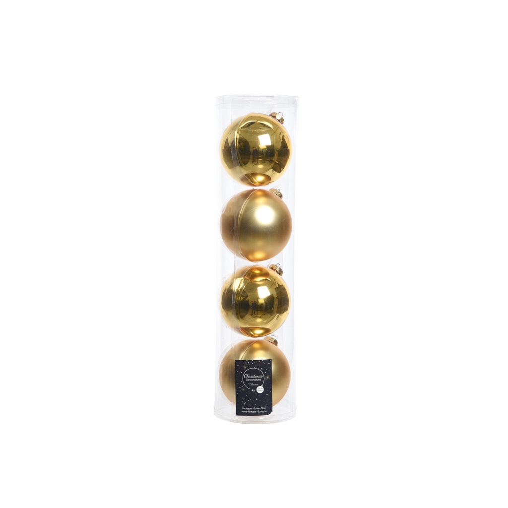 9141500 Light Gold Baubles Glass (⌀ 10 cm) - Christmas Bauble ลูกบอลตกเเต่งต้นคริสต์มาส