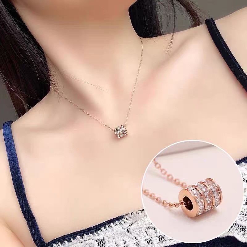 [ใหม่] สร้อยคอเครื่องประดับแฟชั่นไทเทเนียมมินิเกาหลี ของขวัญผู้หญิง 316ล กันสนิม โอเค045