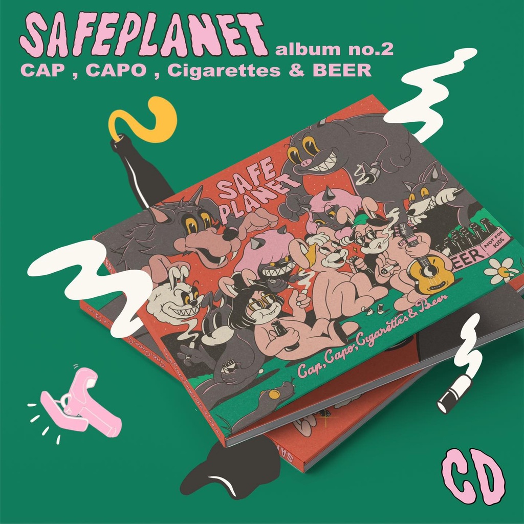 SAFEPLANET album no.2 is here CAP, CAPO, Cigarettes & BEER