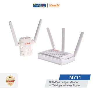 KASDA (MY11) AC750 Wireless Router (KW6512) + N300 Range extender (KW5583)