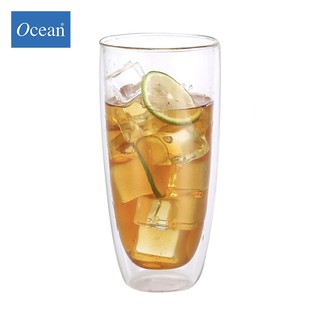 Ocean แก้วสองชั้น สำหรับใส่เครื่องดื่มร้อนและเย็น 560 ml. 6 ใบ/กล่อง Double Wall Glass Doppio Long Drink - 44A003