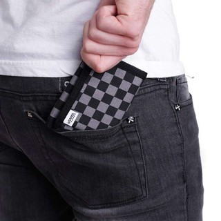 กระเป๋าสตางค์ Vans Slipped Wallet - Black/Gun Metal Grey ของแท้ ส่งจากไทย