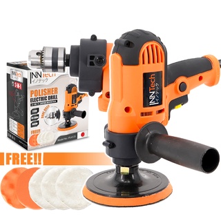 InnTech เครื่องขัดสีรถยนต์ ขนาด 5 นิ้ว 800W + สว่าน 2 IN 1 ร…