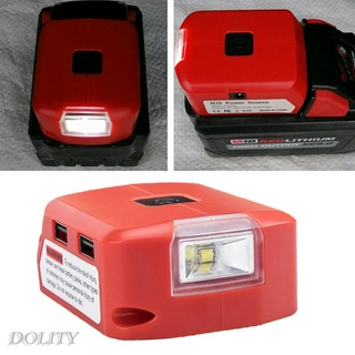 ( Dolity ) อะแดปเตอร์เพาเวอร์ Source Adapter 2 - Usb พอร์ตเข้ากันกับแบตเตอรี่ M18