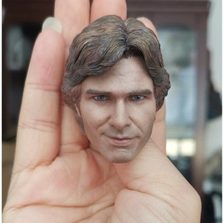 หัวฟิกเกอร์รูปหน้ายิ้ม 1 / 6 Han Solo สําหรับ Ford Head Sculpt F 12 นิ้ว