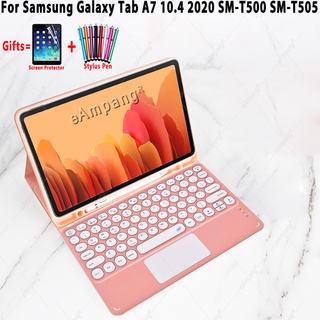 Case with Keyboard for Samsung Galaxy Tab A7 2020 For Samsung Tab A7 Case Keyboard Leather Cover with Pen Slot Bluetooth Detachable Magnet Keyboard Case For Samsung Tab A7 10.4 T500 T505