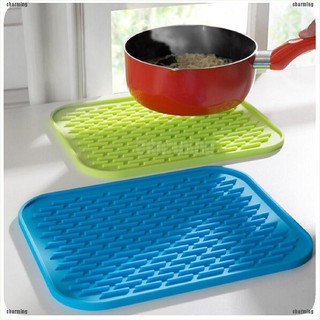 21 * 16 ซม ที่รองจานกันความร้อน placemat, แผ่นซิลิโคน, ที่รองจาน แผ่นรองจานซิลิโคน,  แผ่นรองหม้อ จานอาหารค่ำ ที่รองจานกันลื่น แผ่นฉนวน แผ่นป้องกันการลวก กันความร้อนกันน้ำกันลื่น