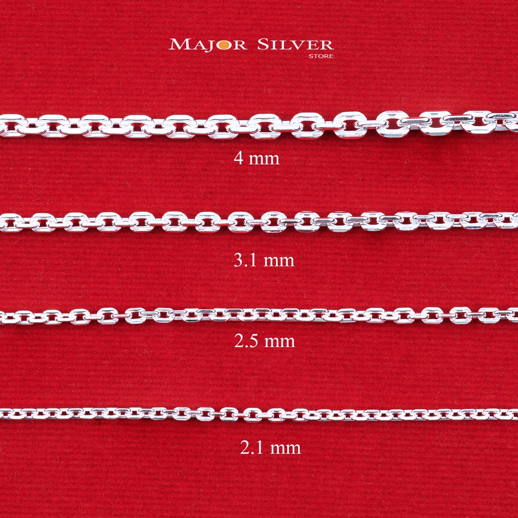 สร้อยคอเงินแท้ 92.5% : ลายคตกิต ยาว16 นิ้ว ถึง 24 นิ้ว ตะขอตัวเอ็ม : สร้อยคอ ชุดคตกิต - รูปที่ 2