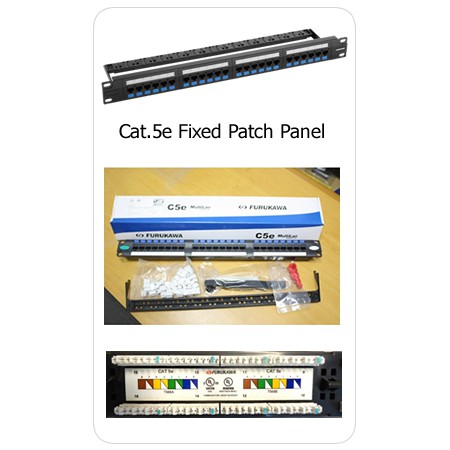 Furukawa  UTP MULTILAN PATCH PANEL CAT.5E 24P T568A/B (แบบฟิค พาแนล)