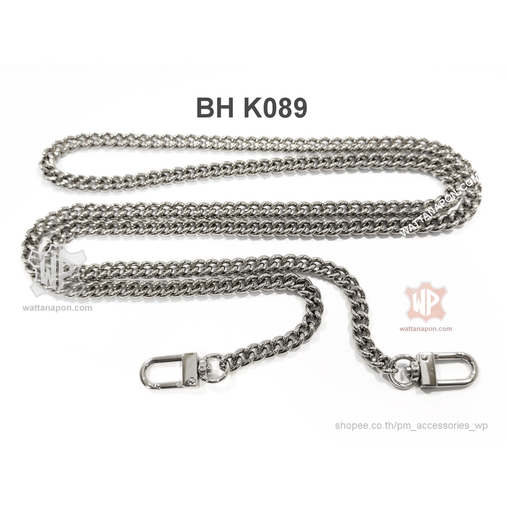 BH K089 สายกระเป๋าโซ่พร้อมตะขอ ยาว 60ซม.,110ซม.,120ซม.,130ซม Metal Chain Crossbody/Shoulder/Handle Strap Replacement ราคา ถูกที่สุด ดีลบีเคเค แกลเลอรีภาพที่ 5