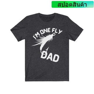 Im One Fly Dad - Dad Gift - เสื้อเชิ้ตตกปลา - Fly Fishing Tshirt - Fishing Lure - Cool Dad - Fathers Day - Fish