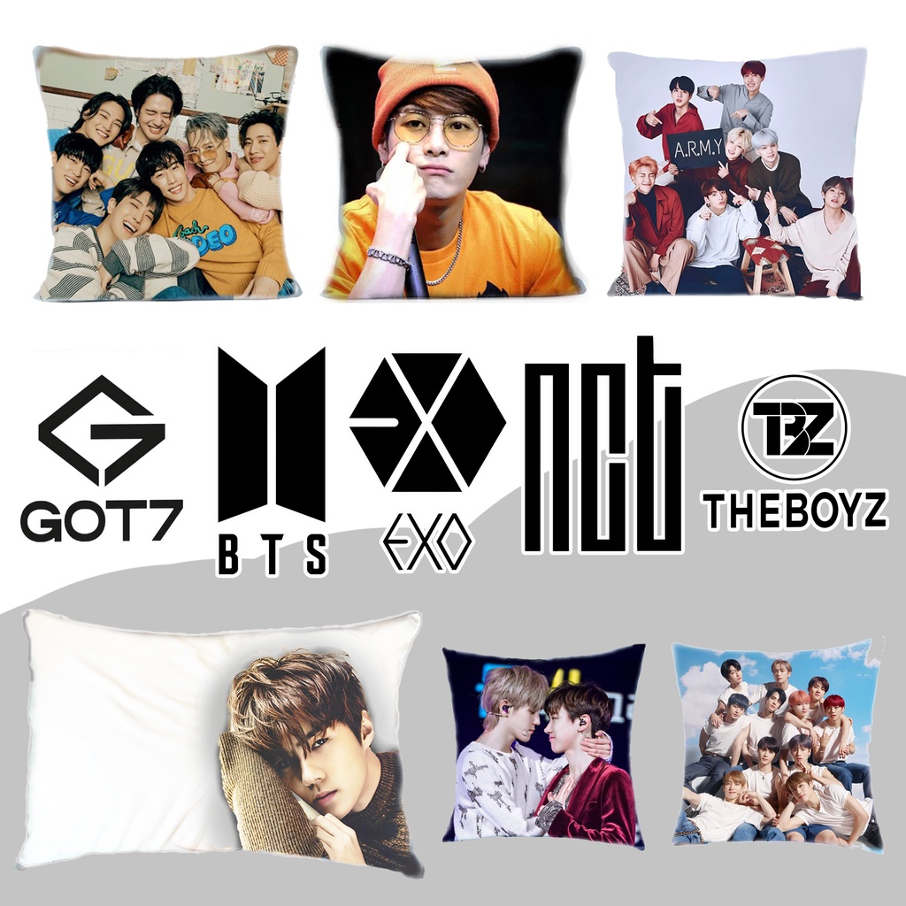ส่งจากไทย หมอนพิมพ์ลาย GOT7/BTS/EXO/NCT/THE BOYZ (เลือกได้ทั้งแบบมีไส้หมอน และเฉพาะปลอกหมอน)