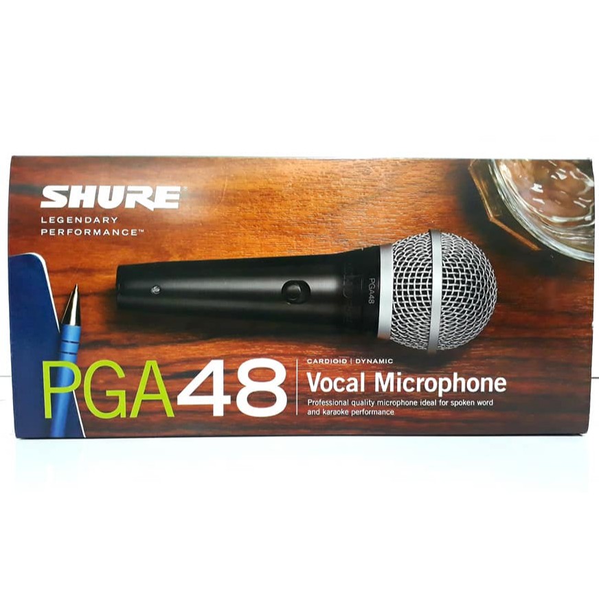 SHURE รุ่น : PGA 48 - LC ไมโครโฟน แบบไดนามิก มีสวิตช์ เปิด(ON)ปิด(OFF)