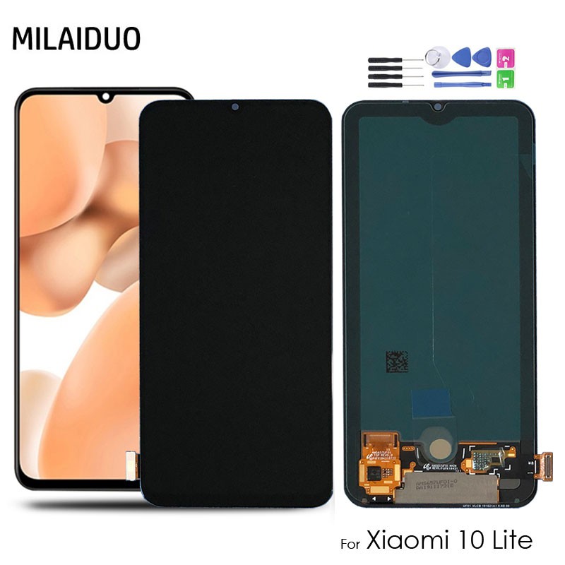 Original/tftสําหรับxiaomi Mi 10 Lite 5GจอแสดงผลLCD Touch Screen DigitizerสําหรับRedmi 10X 5G/Redmi 1